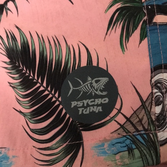 Psycho Tuna Tropical Peach Classic Surf Life medium swim trunks New - Picture 7 of 7